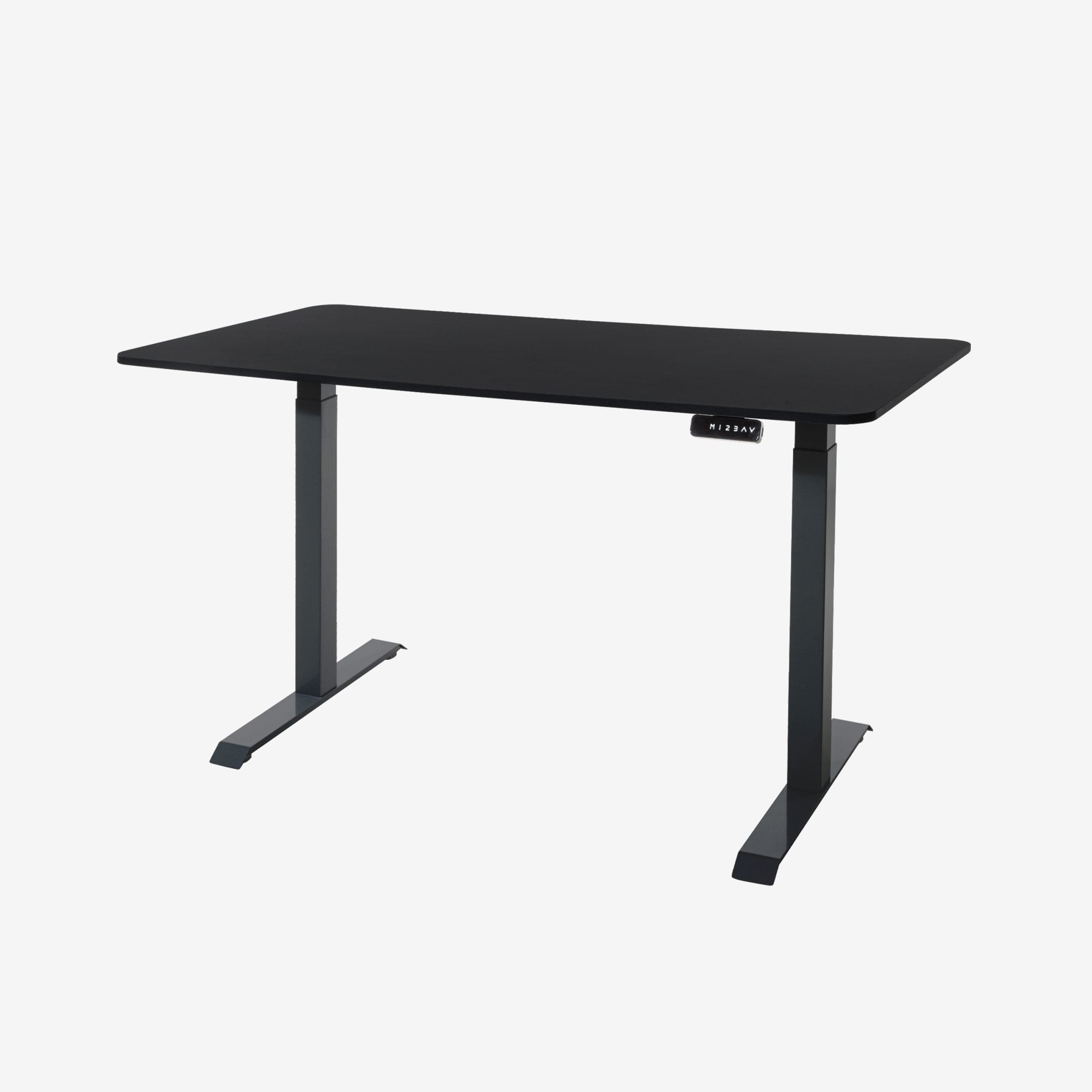 Desko V2 — black top, black frame, 140 × 70 cm